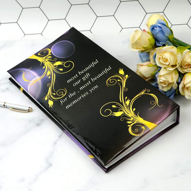 آلبوم عکس سلفونی 288 عددی طرح هندسی بنفش و مشکی 15*10 سانتی متر