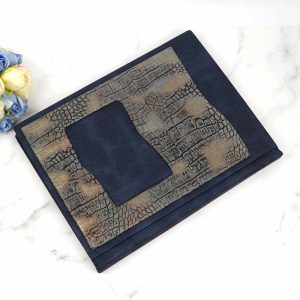 آلبوم عکس طرح قابدار آبی طوسی 25*20 سانتی متر