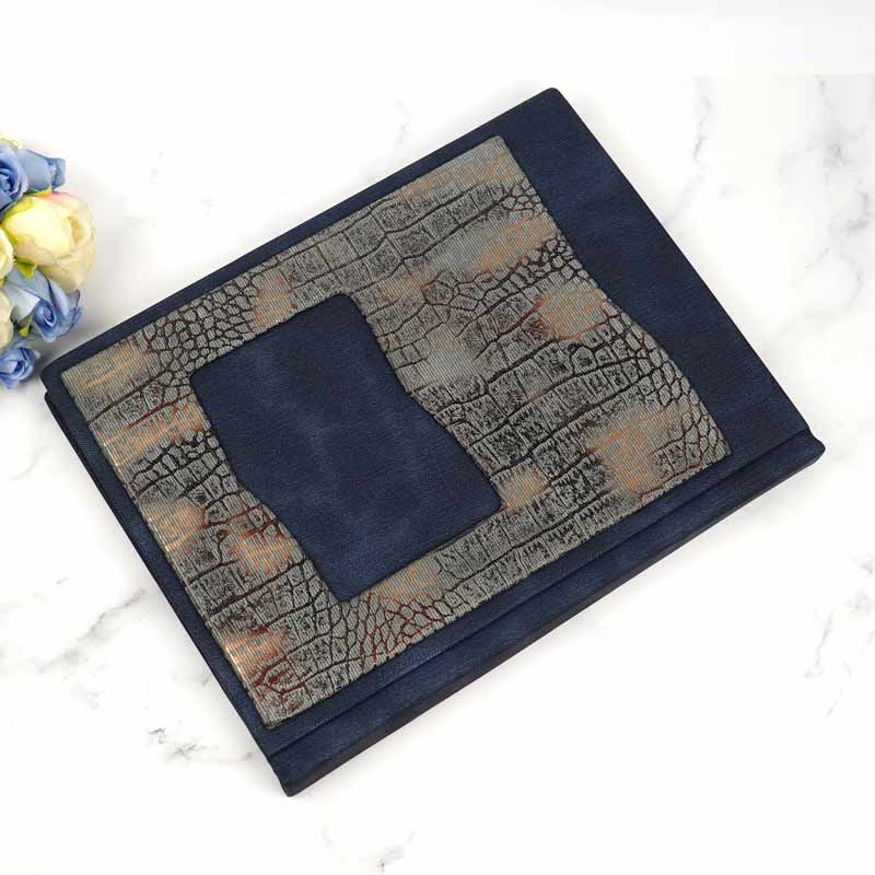 آلبوم عکس طرح قابدار آبی طوسی 25*20 سانتی متر