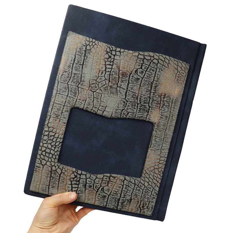 آلبوم عکس طرح قابدار آبی طوسی 25*20 سانتی متر - Image 3