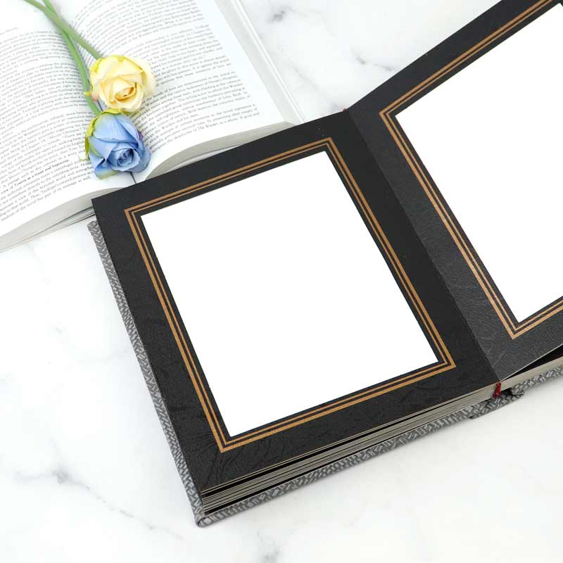 آلبوم عکس طرح پوست ماری طوسی تیره 16*21 سانتی متر - Image 3