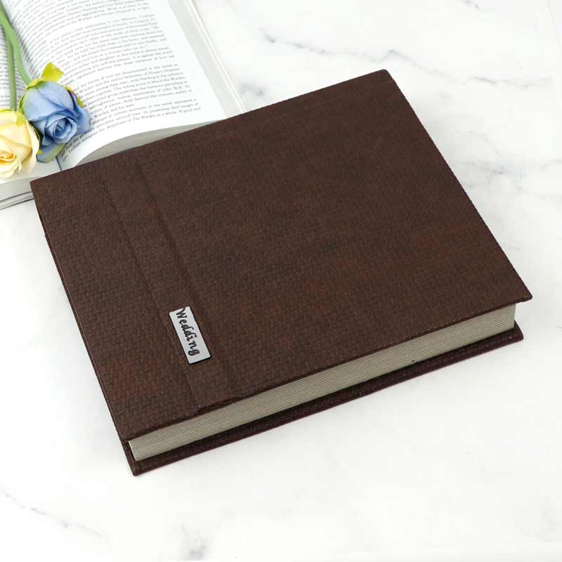 آلبوم عکس طرح پوست ماری قهوه ای 16*21 سانتی متر