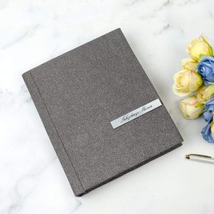 آلبوم عکس فریم اکلیلی ساده نقره ای 16*21 سانتی متر