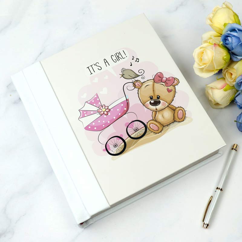 آلبوم عکس کودک طرح خرس و کالسکه 21*16 سانتی متر