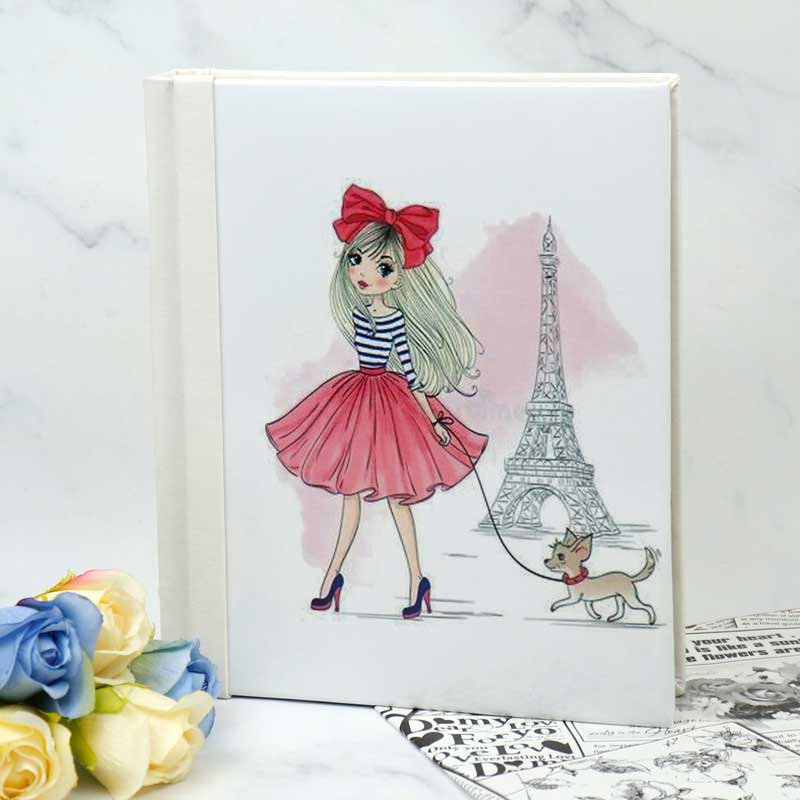 آلبوم عکس کودک طرح دختر و ایفل 21*16 سانتی متر