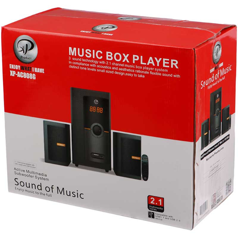 اسپیکر 3 تکه رم و فلش خور XP-Product XP-AC808G + ریموت کنترل - Image 3