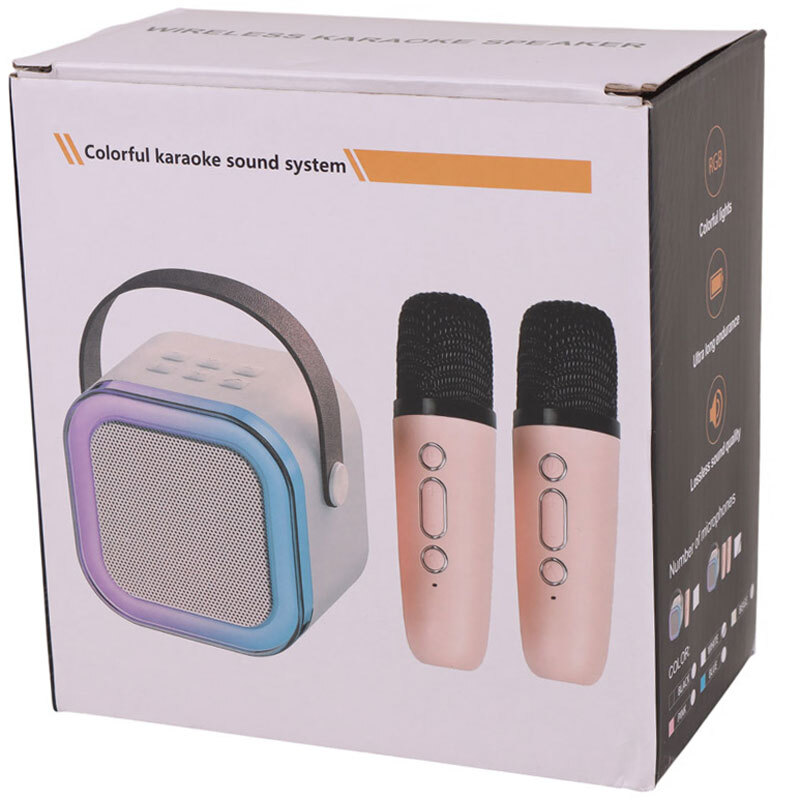 اسپیکر بلوتوثی Colorful Karaoke Sound System + میکروفون - Image 3