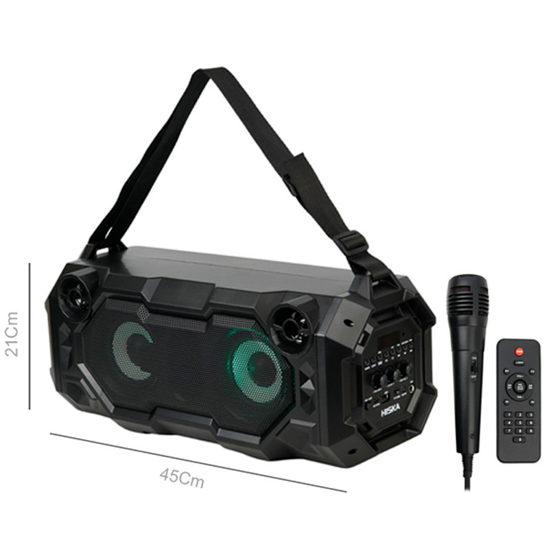 اسپیکر بلوتوثی رم و فلش خور Hiska B164 + میکروفون و ریموت کنترل_69331d5ac4442.jpeg