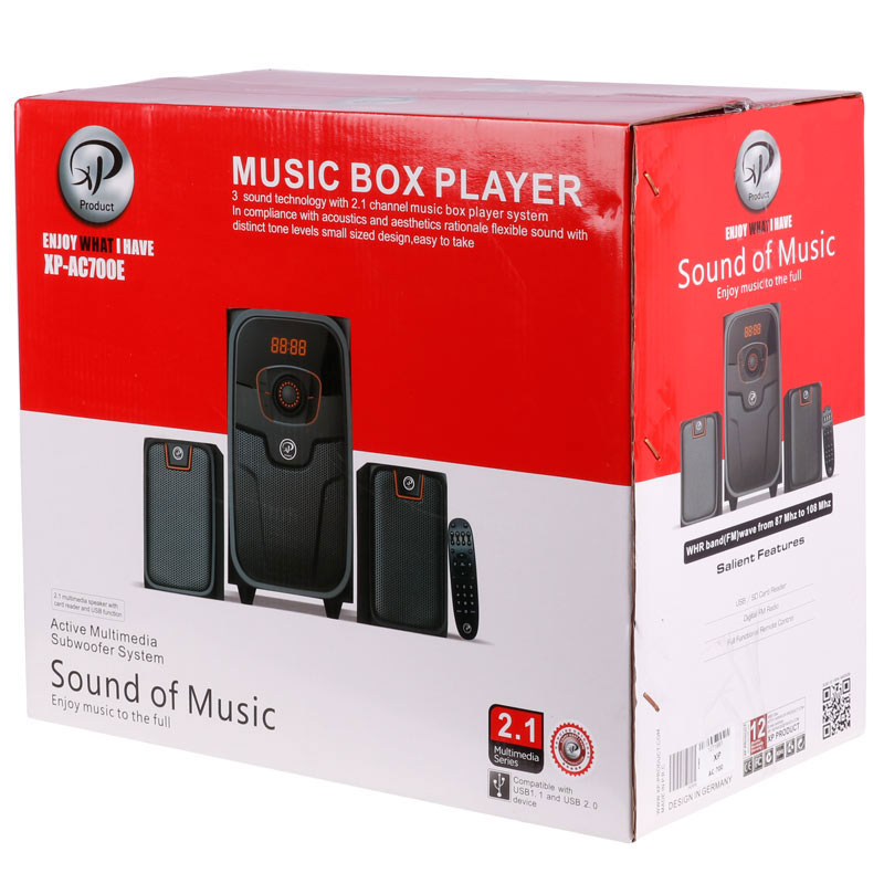 اسپیکر بلوتوثی رم و فلش خور XP-Product XP-AC700E + ریموت کنترل - Image 3