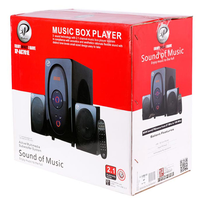 اسپیکر بلوتوثی رم و فلش خور XP-Product XP-AC701E + ریموت کنترل - Image 3