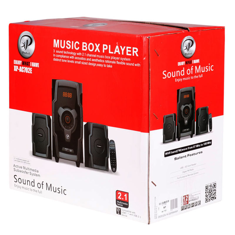 اسپیکر بلوتوثی رم و فلش خور XP XP-AC702E + ریموت کنترل - Image 3