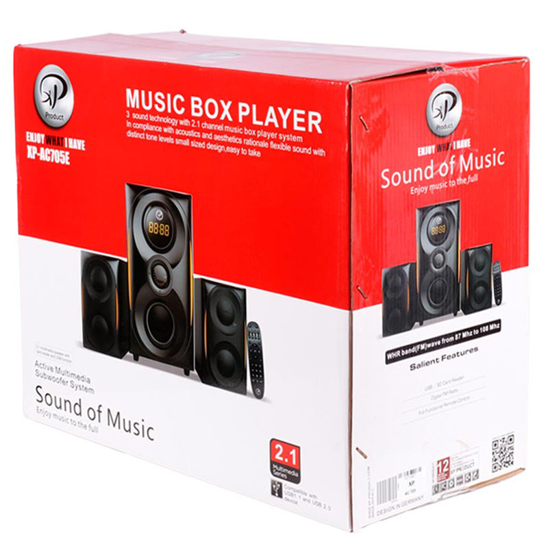 اسپیکر بلوتوثی رم و فلش خور XP XP-AC705E + ریموت کنترل - Image 3