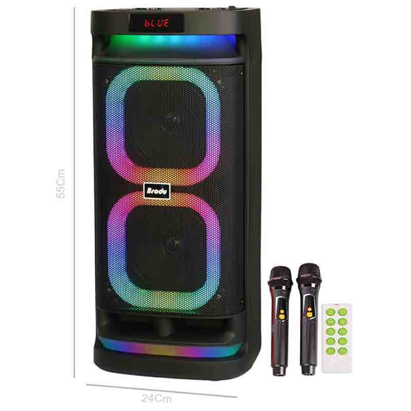 اسپیکر چمدانی بلوتوثی برودو BTS-1989 + میکروفون و ریموت کنترل_69316ac9ded64.jpeg