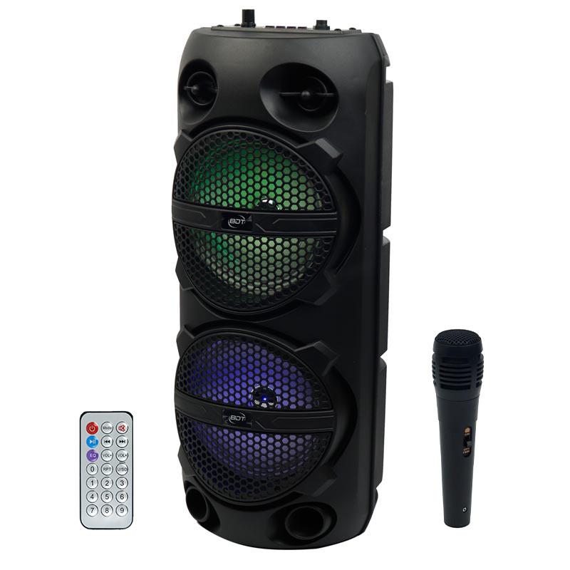 اسپیکر چمدانی بلوتوثی رم و فلش خور BDT BD-6678 + میکروفون و ریموت کنترل_693351fe5eab8.jpeg