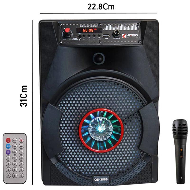 اسپیکر چمدانی بلوتوثی رم و فلش خور Kimiso QS-3806 + میکروفون و ریموت کنترل_6933579e1bf5d.jpeg