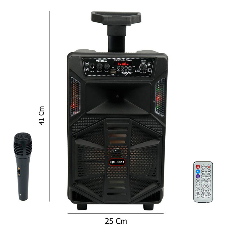 اسپیکر چمدانی بلوتوثی رم و فلش خور Kimiso QS-3811 + میکروفون و ریموت کنترل_6933493c8ca4c.jpeg