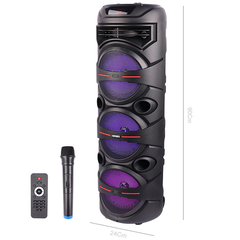 اسپیکر چمدانی بلوتوثی رم و فلش خور Kimiso QS-8208 + میکروفون و ریموت کنترل_6932e54573645.jpeg