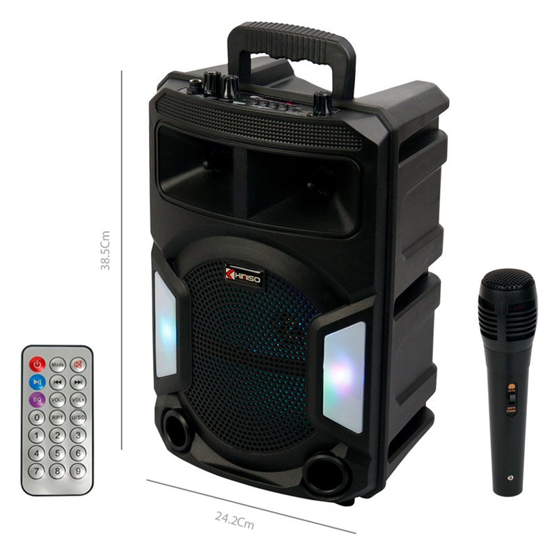 اسپیکر چمدانی بلوتوثی رم و فلش خور Kimiso QS-828 + میکروفون و ریموت کنترل_69333d0e3fa19.jpeg