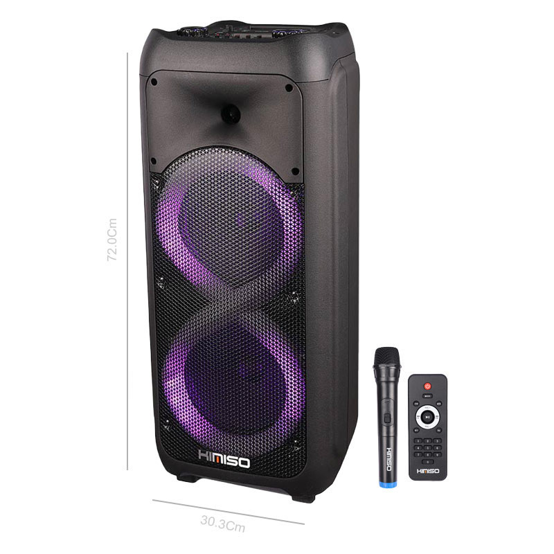 اسپیکر چمدانی بلوتوثی رم و فلش خور Kimiso QS-85 + میکروفون و ریموت کنترل_6932e2b258a10.jpeg
