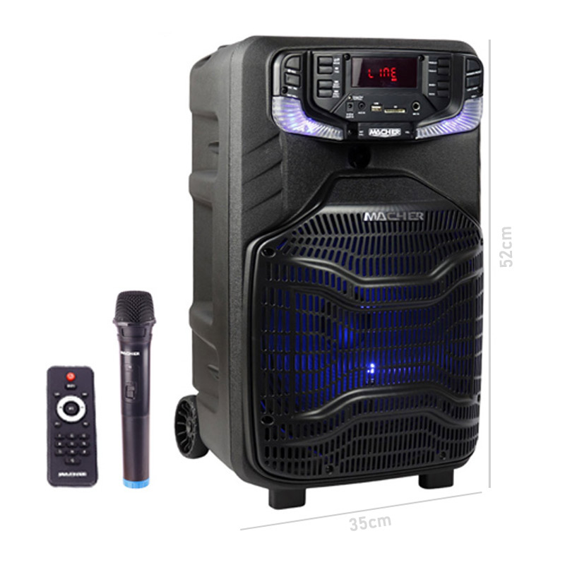 اسپیکر چمدانی بلوتوثی رم و فلش خور Macher MR-1100 + میکروفون و ریموت کنترل_6932ff121a416.jpeg