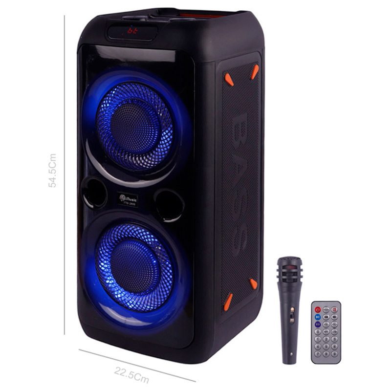 اسپیکر چمدانی بلوتوثی رم و فلش خور TTD-2809 + میکروفون و ریموت کنترل_6932f2f36a962.jpeg