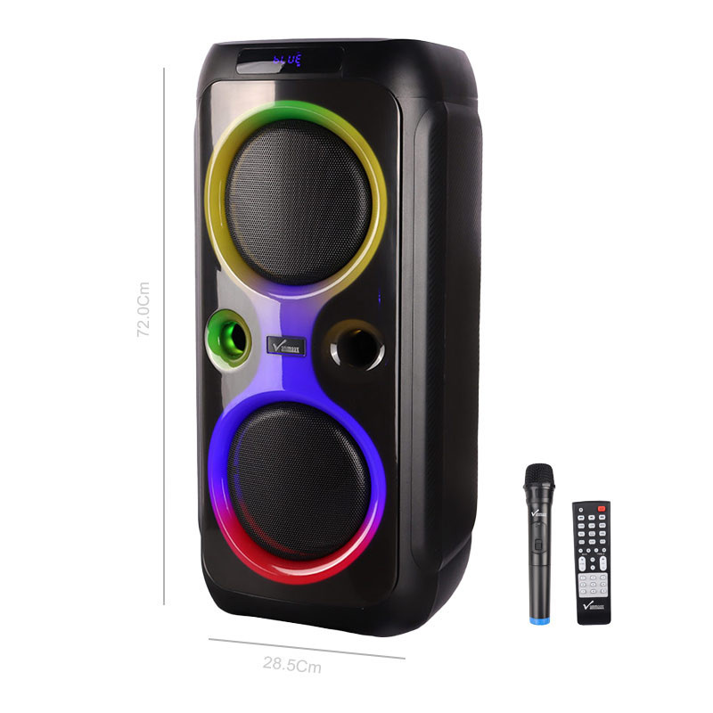 اسپیکر چمدانی بلوتوثی رم و فلش خور Vanmaax MAX-1015 + میکروفون و ریموت کنترل_6932cadbdf958.jpeg