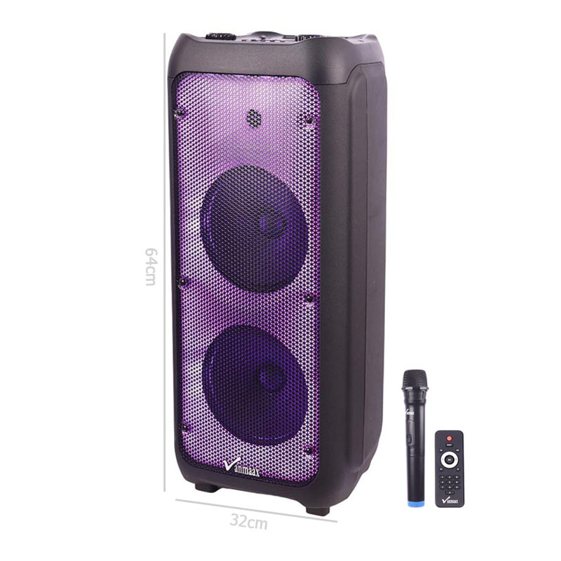 اسپیکر چمدانی بلوتوثی رم و فلش خور Vanmaax MAX-1100 + میکروفون و ریموت کنترل_6932fe0ba1c2b.jpeg
