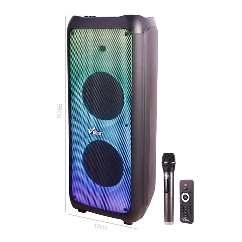اسپیکر چمدانی بلوتوثی رم و فلش خور Vanmaax MAX-1200 + میکروفون و ریموت کنترل_6932fdd832cc3.jpeg