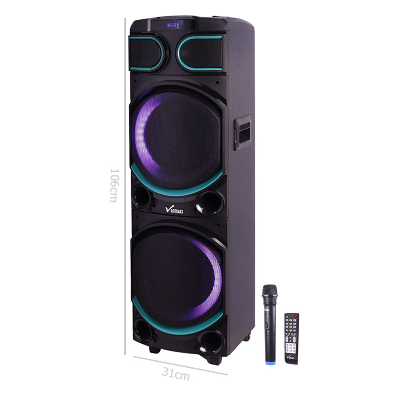 اسپیکر چمدانی بلوتوثی رم و فلش خور Vanmaax MAX-1400 + میکروفون و ریموت کنترل_6932fdae2c832.jpeg