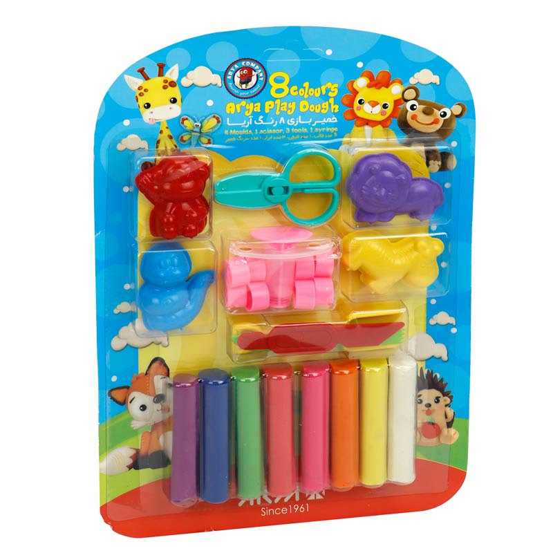 خمیر بازی 8 رنگ وکیومی آریا Arya 1028_6933236c7d86d.jpeg
