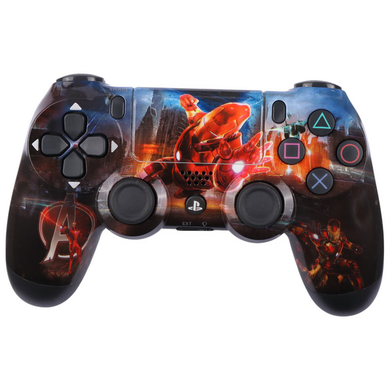 دسته بازی بی سیم SONY PlayStation 4 DualShock 4 High Copy طرح Iron Man_694109604676e.jpeg