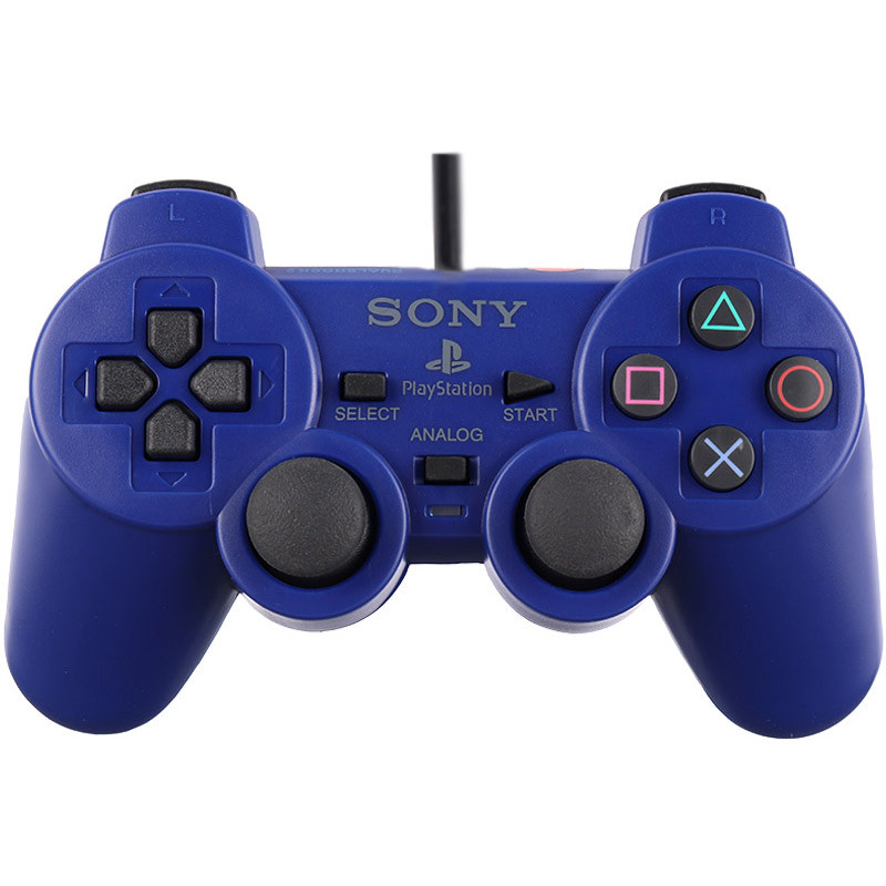 دسته بازی تک شوکدار Sony PS2 آبی_69411a90915b1.jpeg