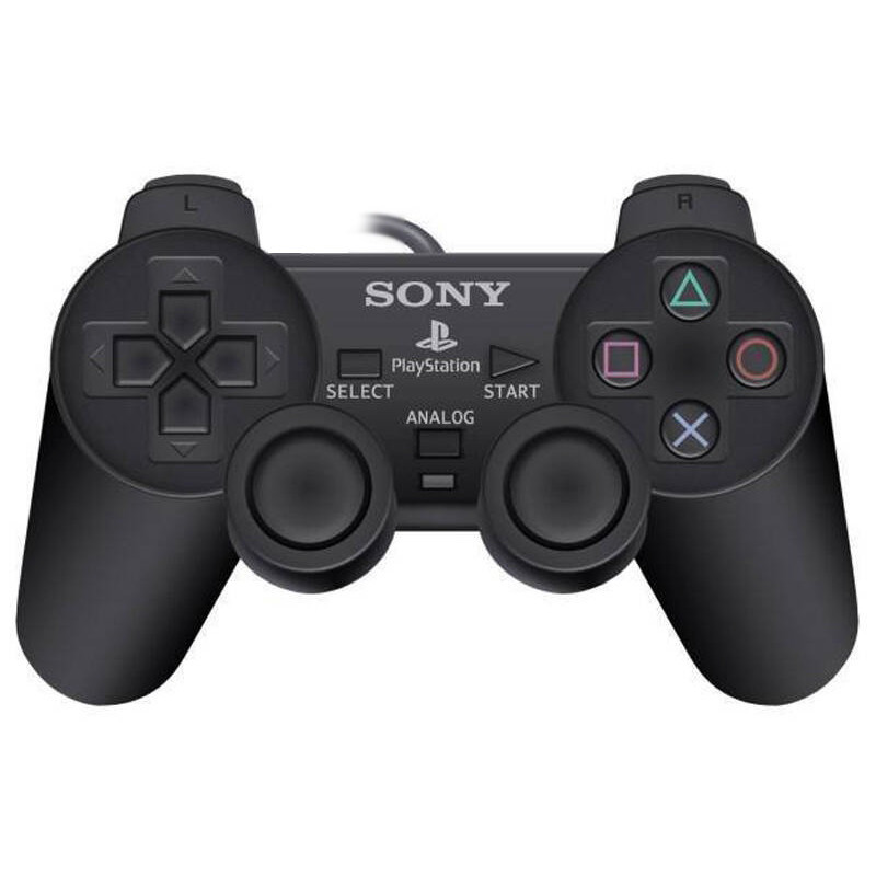 دسته بازی تک شوکدار Sony PS2 قیری مشکی پک دار_6941234a110cf.jpeg