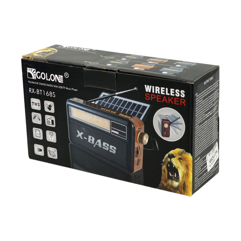 رادیو اسپیکر بلوتوثی رم و فلش خور خورشیدی Golon RX-BT168S - Image 3