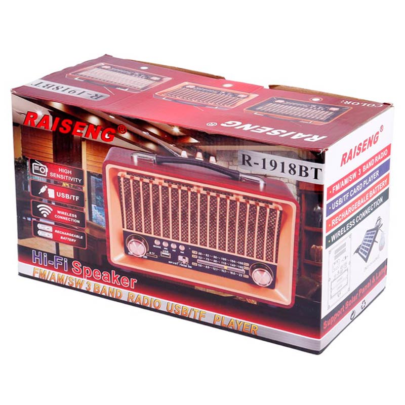 رادیو اسپیکر بلوتوثی رم و فلش خور Raiseng R-1918BT - Image 3