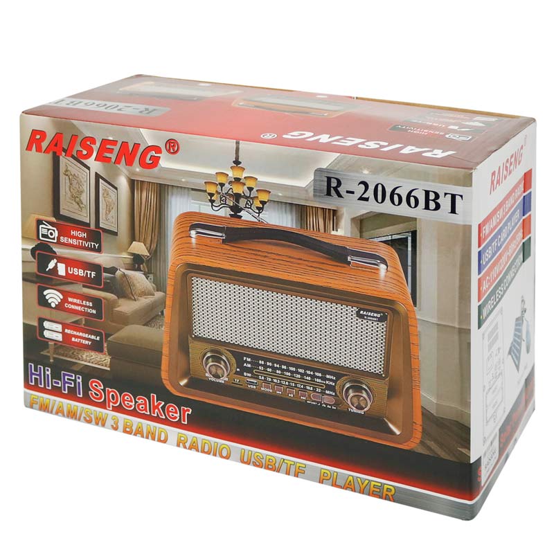 رادیو اسپیکر بلوتوثی رم و فلش خور Raiseng R-2066BT - Image 3