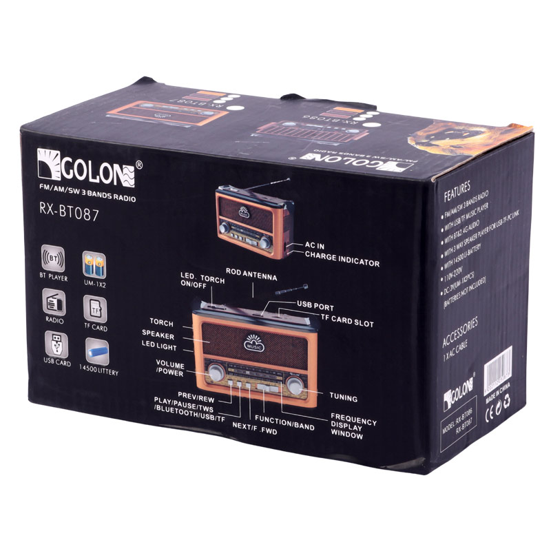 رادیو اسپیکر بلوتوثی گولون RX-BT087 - Image 3