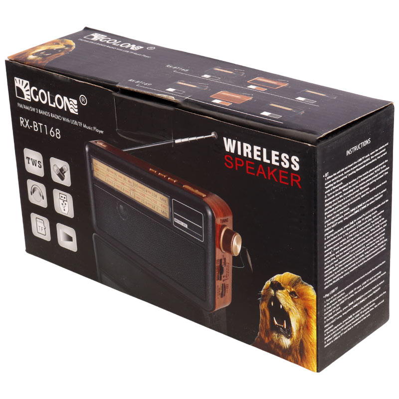 رادیو اسپیکر بلوتوثی گولون X-Bass RX-BT168 - Image 3