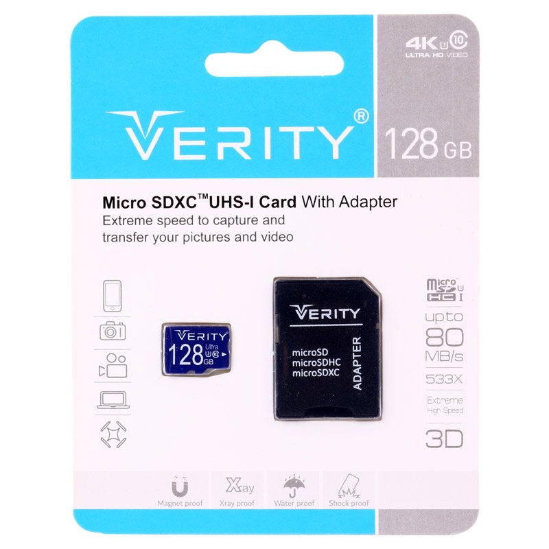 رم میکرو 128 گیگ وریتی Verity 533X U3 C10 80MB/s + خشاب_6944665e1a22c.jpeg
