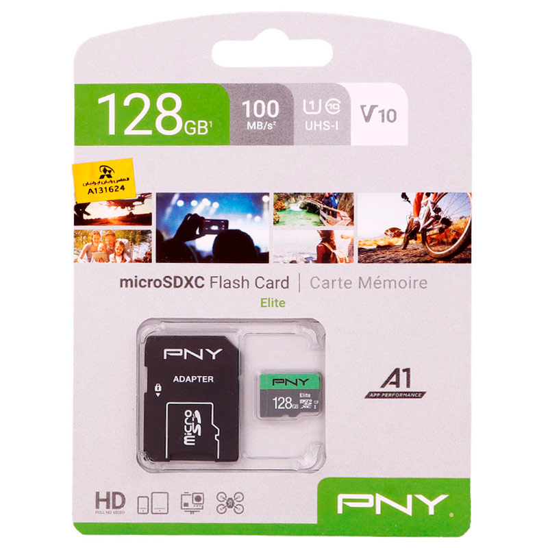 رم میکرو 128 گیگ پی ان وای PNY Elite A1 V10 U1 C10 100MB/s + خشاب_694478d8c46ee.jpeg