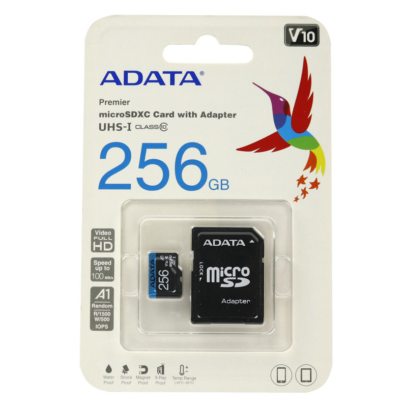 رم میکرو 256 گیگ ای دیتا ADATA Premier U1 C10 V10 100MB/s + خشاب_694484454618e.jpeg