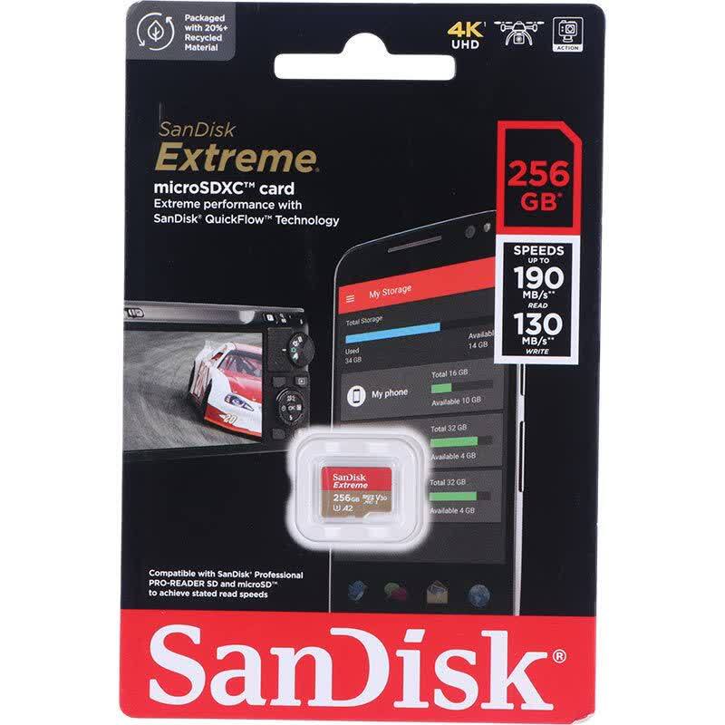 رم میکرو 256 گیگ سن دیسک SanDisk Extreme A2 V30 U3 190MB_692f62d51edbb.jpeg
