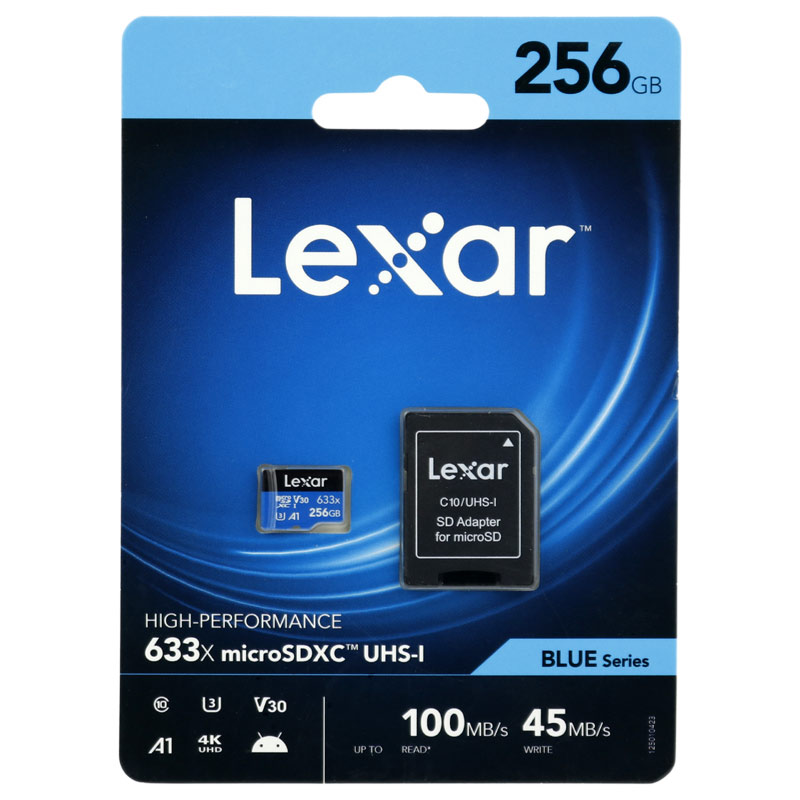 رم میکرو 256 گیگ لکسار Lexar Blue Series 633X A1 V30 U3 C10 100MB/s + خشاب_69447e8a84fc0.jpeg