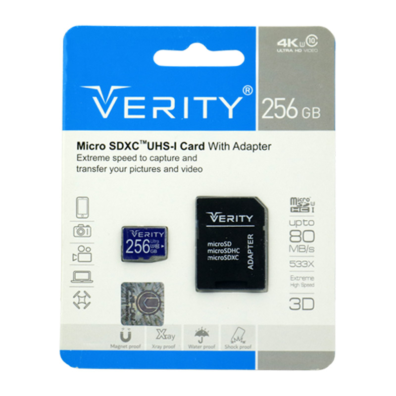 رم میکرو 256 گیگ وریتی Verity Ultra U3 C10 80MB/s + خشاب_692f1796cd5d1.jpeg