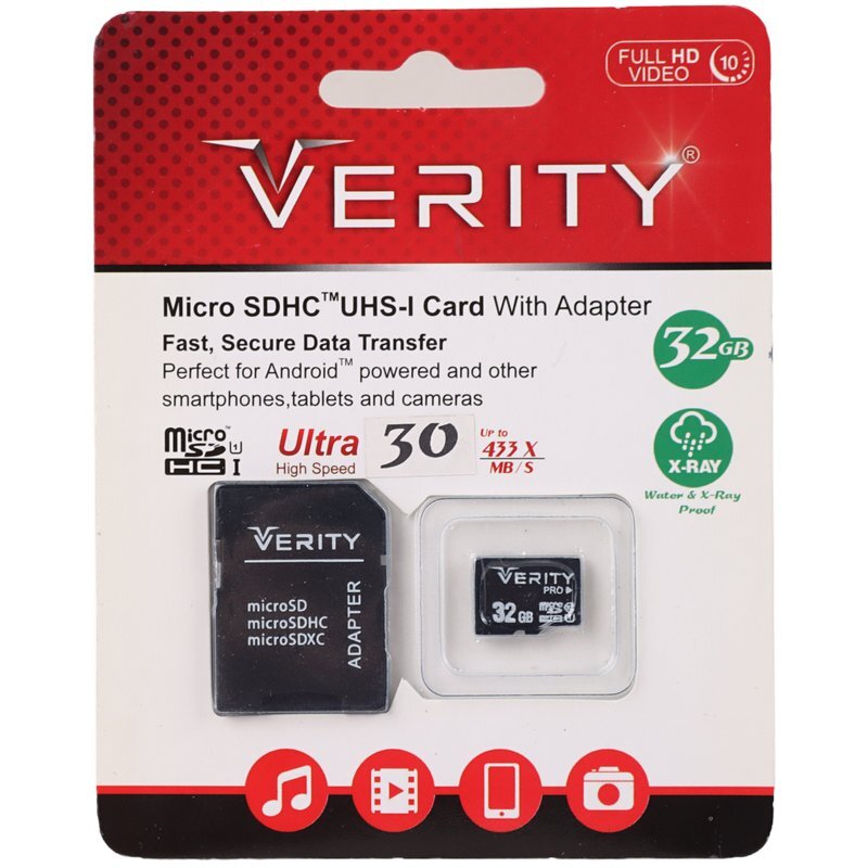 رم میکرو 32 گیگ وریتی Verity Pro 433x U1 C10 30MB/s + خشاب_692f74cfa8d15.jpeg