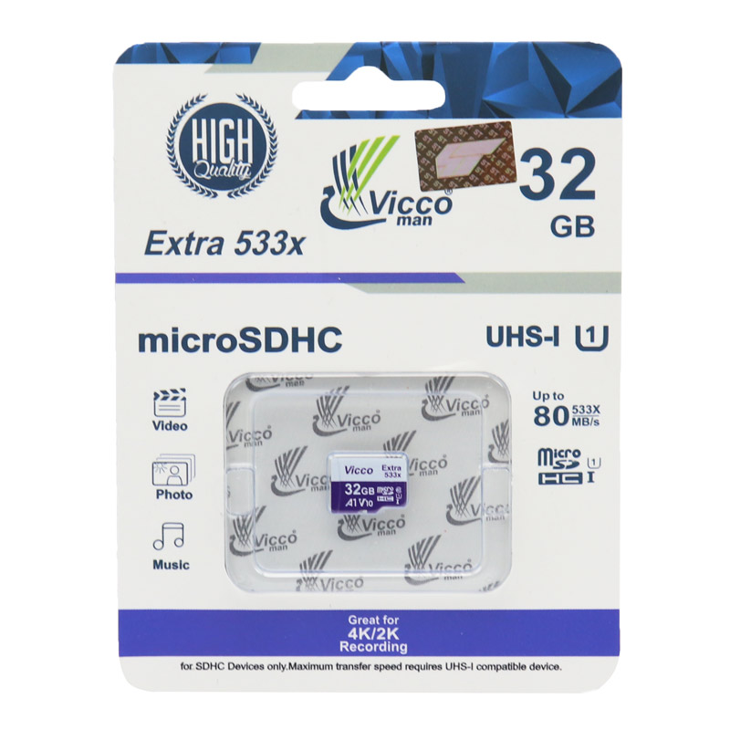 رم میکرو 32 گیگ ویکومن Vicco Extra U1 80MB/s بدون خشاب_6935c75459cba.jpeg