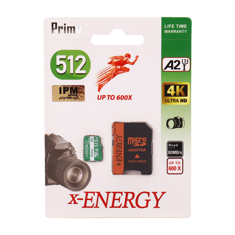 رم میکرو 512 گیگ ایکس انرژی X-Energy Prime 600X A2 U3 C10 80MB/s + خشاب_694477f875cb1.jpeg