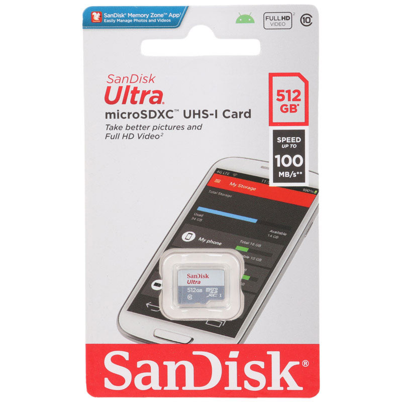 رم میکرو 512 گیگ سن دیسک SanDisk Ultra C10 100MB/s_694473892d15c.jpeg