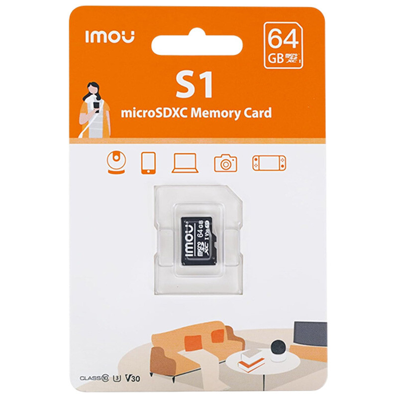 رم میکرو 64 گیگ آیمو Imou S1 V30 U3 C10 100MB/s_6944694178485.jpeg