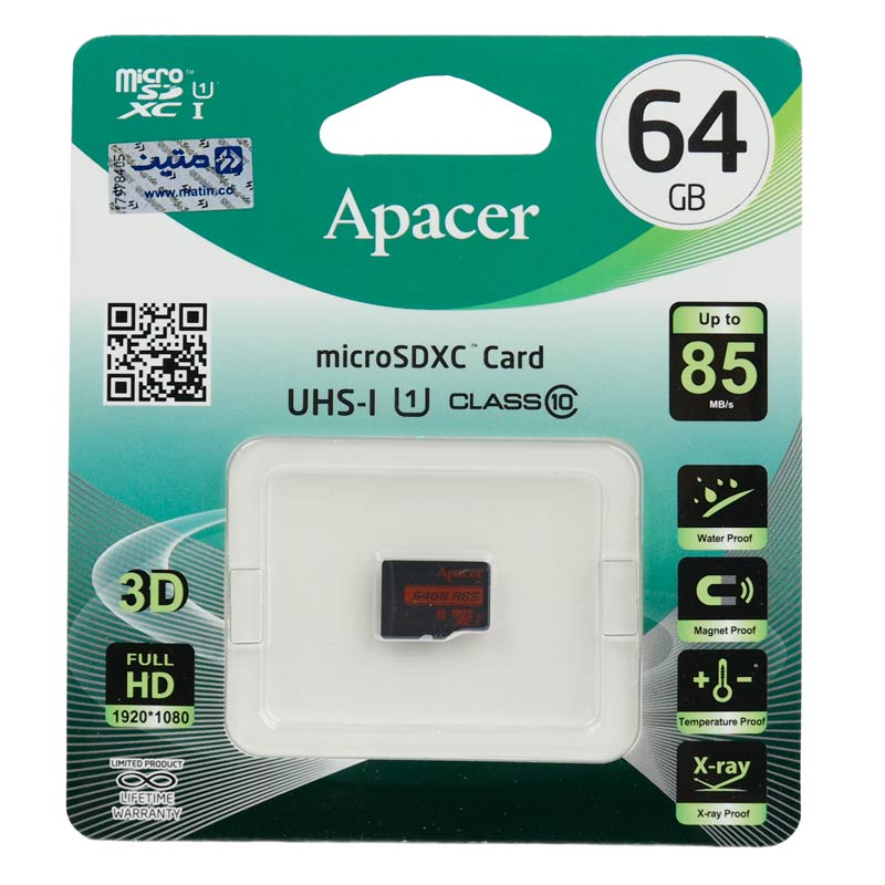 رم میکرو 64 گیگ اپیسر Apacer R85 U1 C10 85MB/s_694484ac86fa5.jpeg